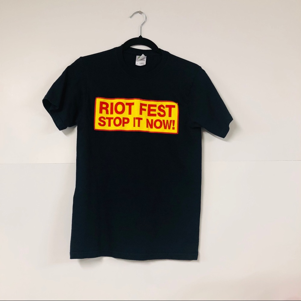Riot Fest “ Stop It Now” T-shirt Black Size Small